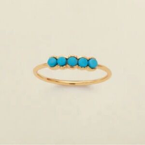 Made by Mary Gold and Turquoise Ring-Size 8